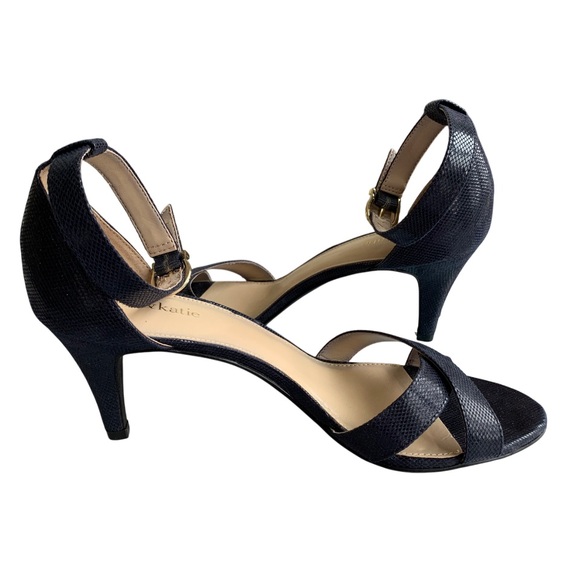 Kelly & Katie Shoes - KELLY & KATIE High Heel Sandal Navy Blue With Ankle Strap 3” Heel Size 10 VGUC